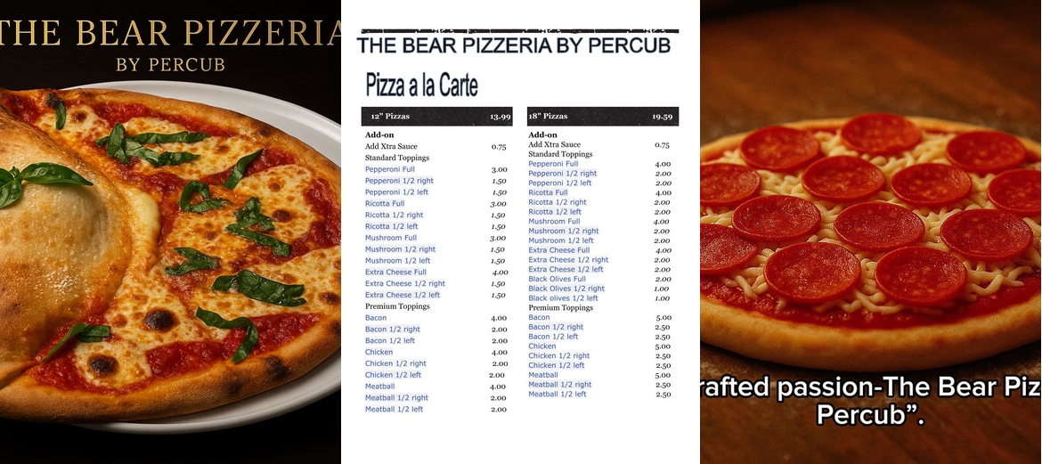 THE BEAR PIZZERIA BY PERCUB Menu