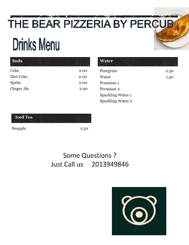 THE BEAR PIZZERIA BY PERCUB Menu image 4